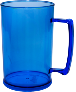 Caneca azul translucido