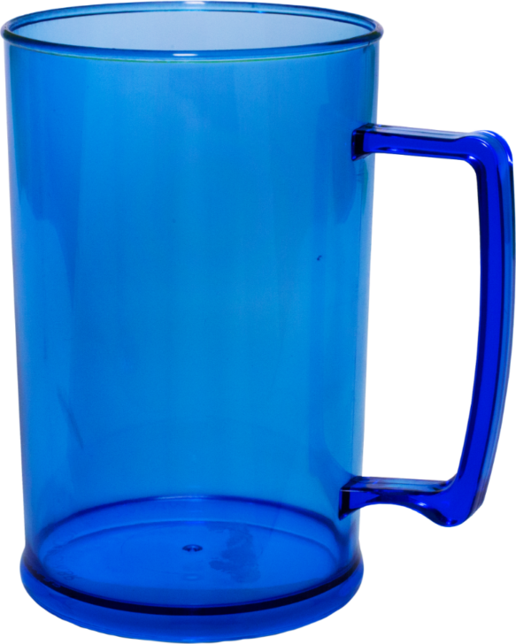 Caneca azul translucido