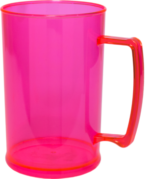 Caneca rosa translucido