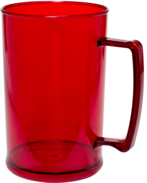 Caneca vermelho translucido