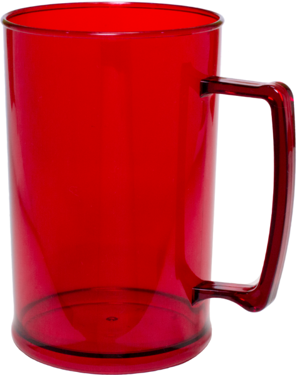 Caneca vermelho translucido