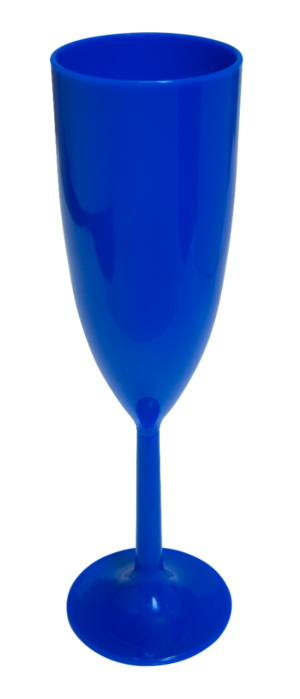 Taça Champanhe Azul Solido