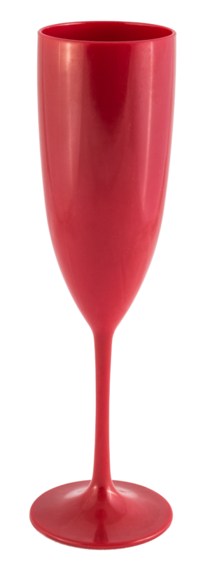 Taça Champanhe Vermelho Solido