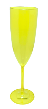 Taça Champanhe Amarelo Translucido