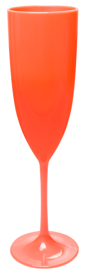 Taça Champanhe Tangerina Neon