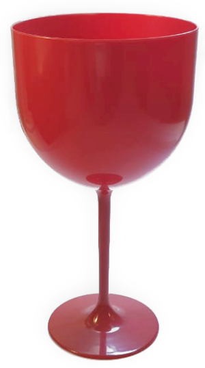 TAÇA GIN VERMELHO SOLIDO