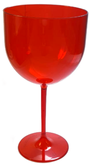 TAÇA GIN VERMELHO TRANSLUCIDO