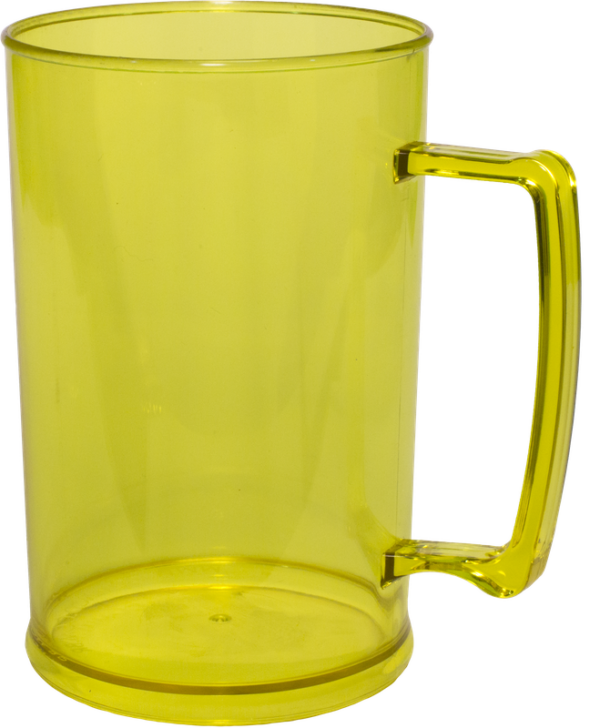 Caneca amarelo translucido